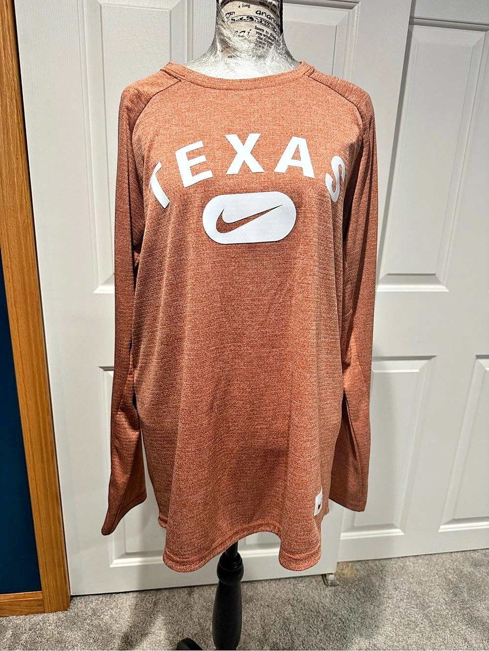 Nike Texas Longhorns Therma-FIT Long Sleeve Tee Orange